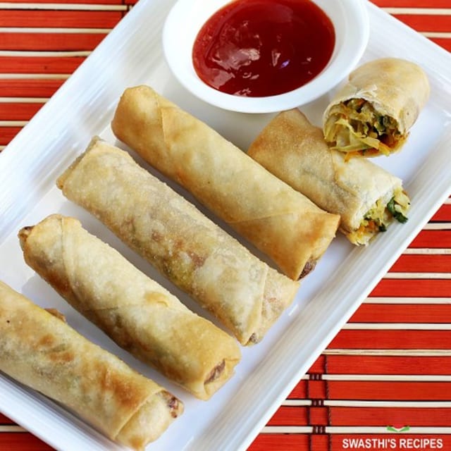 Vegetable Spring Rolls (6 pc).