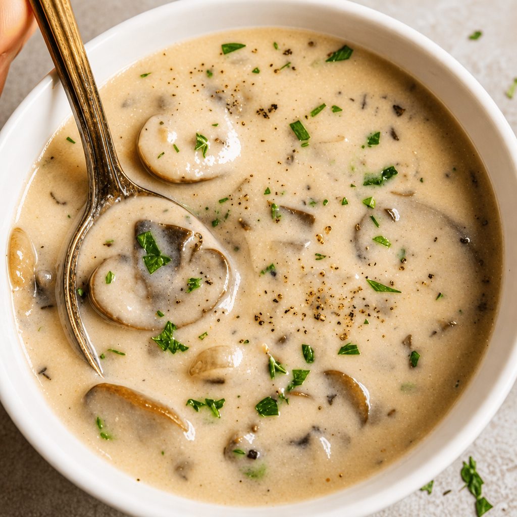 Cream of mushroom Soup.